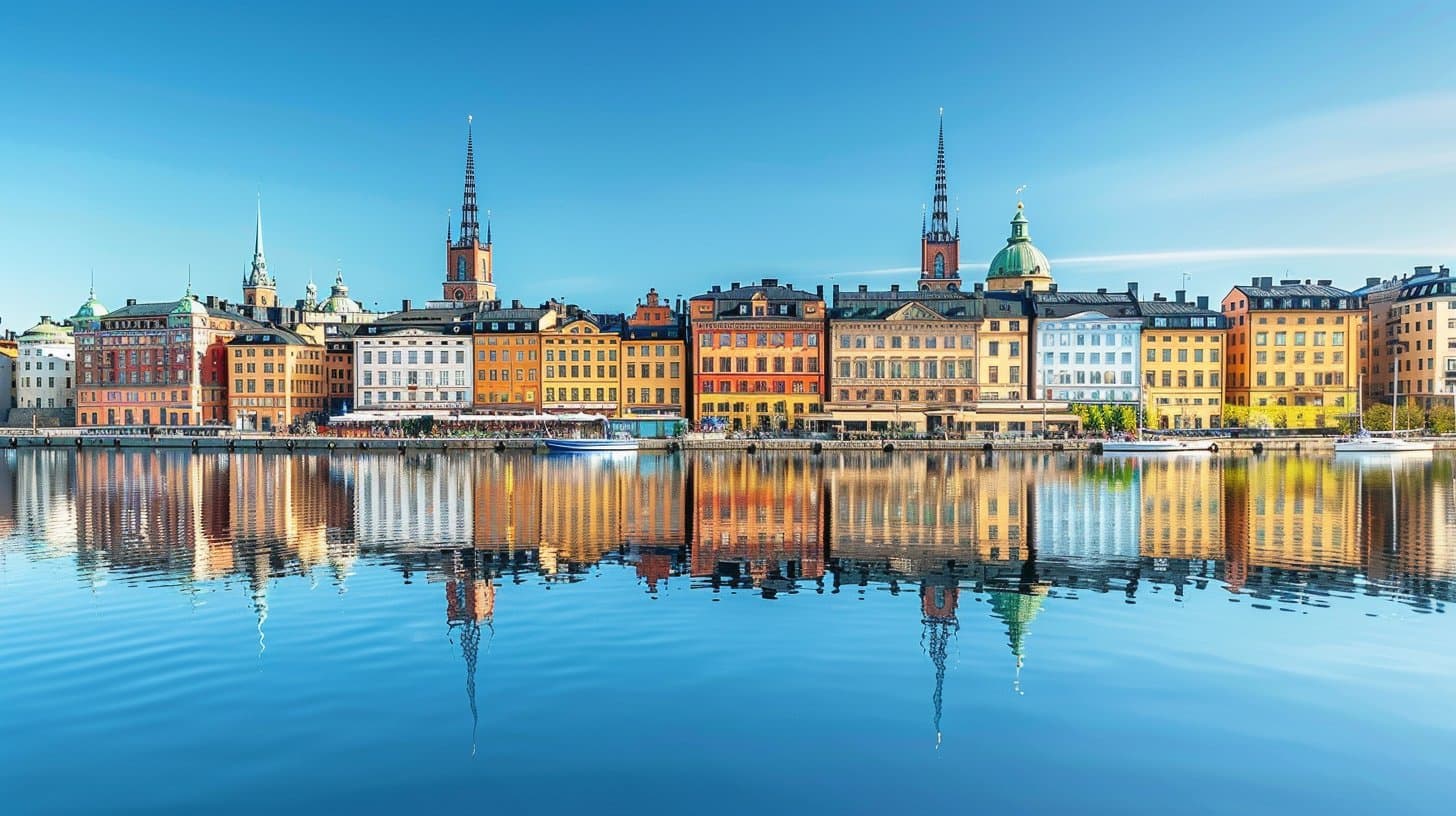 Gamla stan i Stockholm vid vattnet
