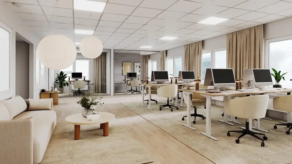 Smakfullt kontor på Limhamn med mindre lager